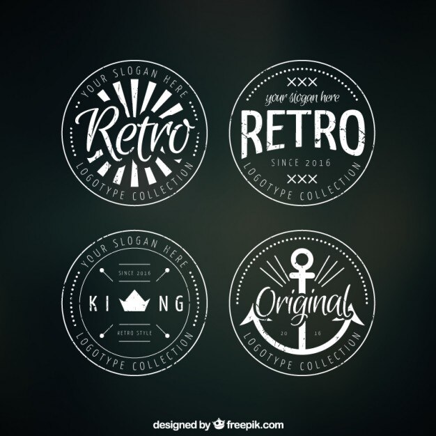 Colección de emblemas retro