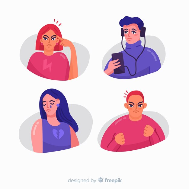 Colección de emociones jóvenes