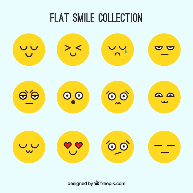 Colección de emoticonos amarillos