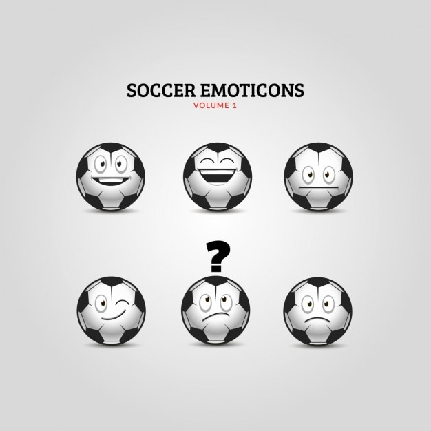 Vector gratuito colección de emoticonos de fútbol