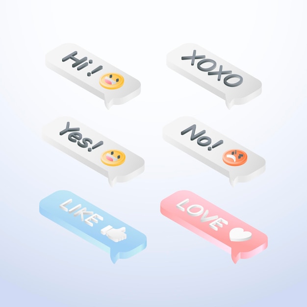 Vector gratuito colección de emoticonos de redes sociales