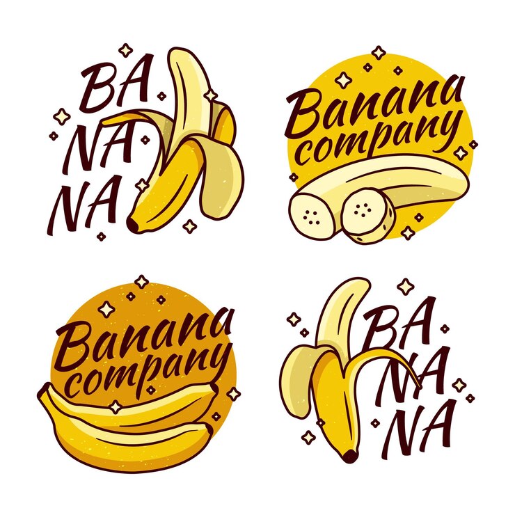 Vector gratuito colección de empresa de logo de plátano