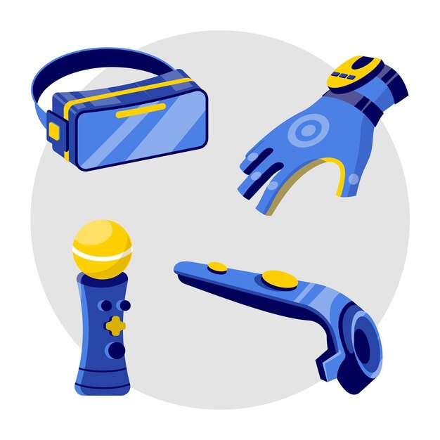 Colección de equipos de realidad virtual