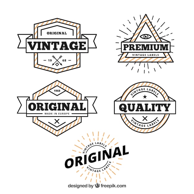 Colección de escudos hipster