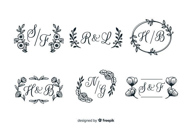 Colección de esmalte de boda grabado