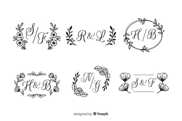 Colección de esmalte de boda grabado