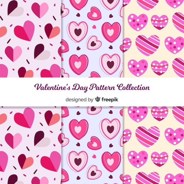 Colección de estampados del día de san valentín