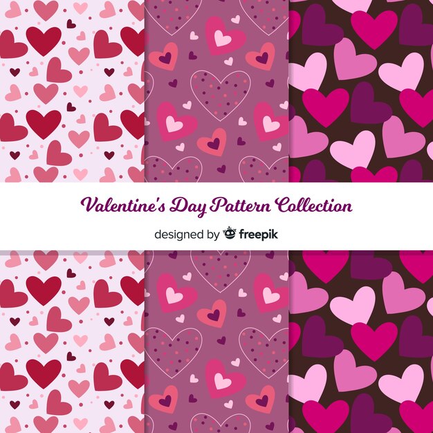 Colección de estampados del día de san valentín