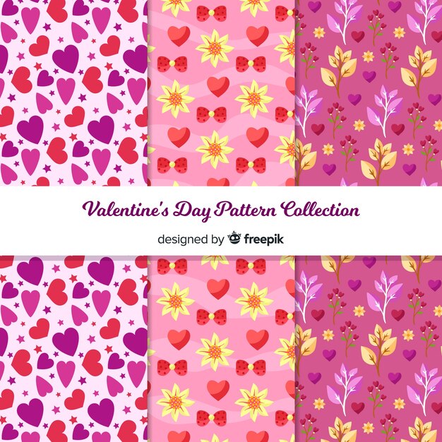 Colección de estampados del día de san valentín