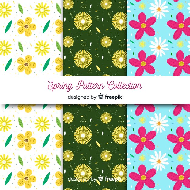 Colección de estampados florales de primavera
