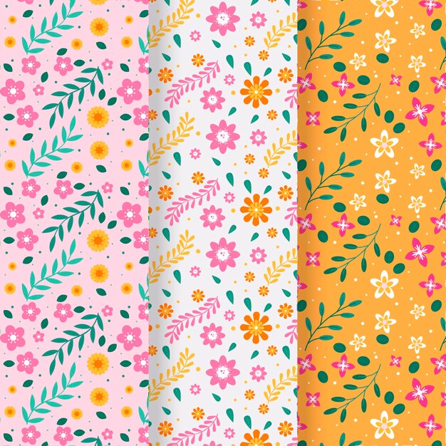 Colección de estampados florales de primavera