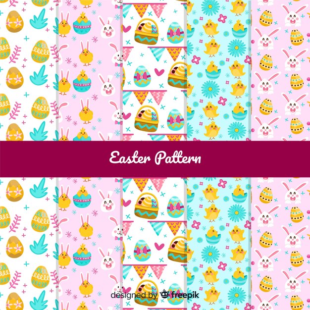 Colección de estampados de pascua