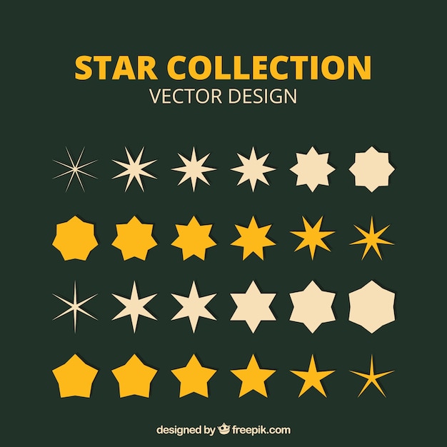 Colección de estrellas de diferentes formas