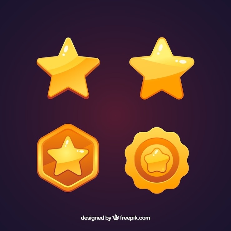 Vector gratuito colección de estrellas doradas