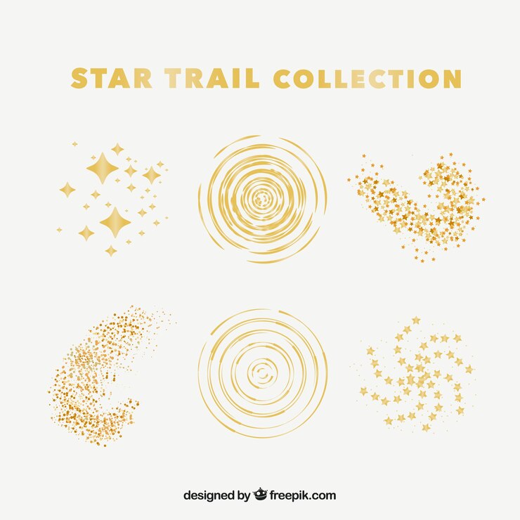 Vector gratuito colección de estrellas fugaz