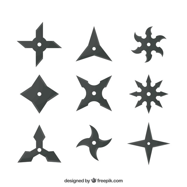 Colección de estrellas de ninja