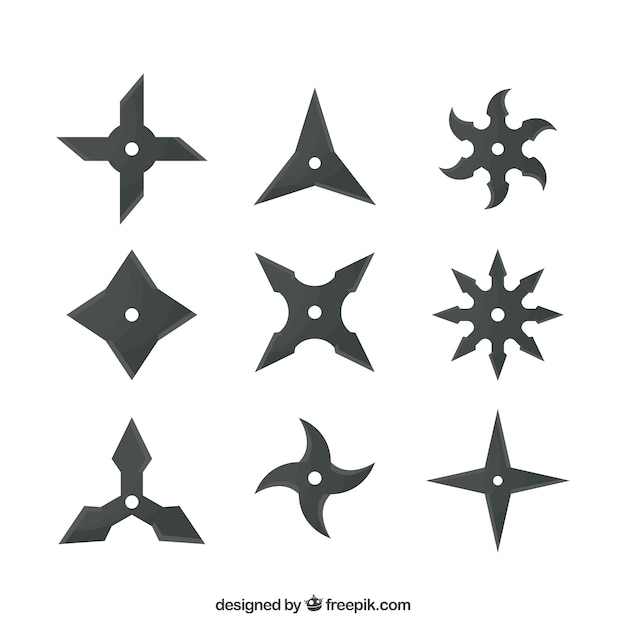 Colección de estrellas de ninja