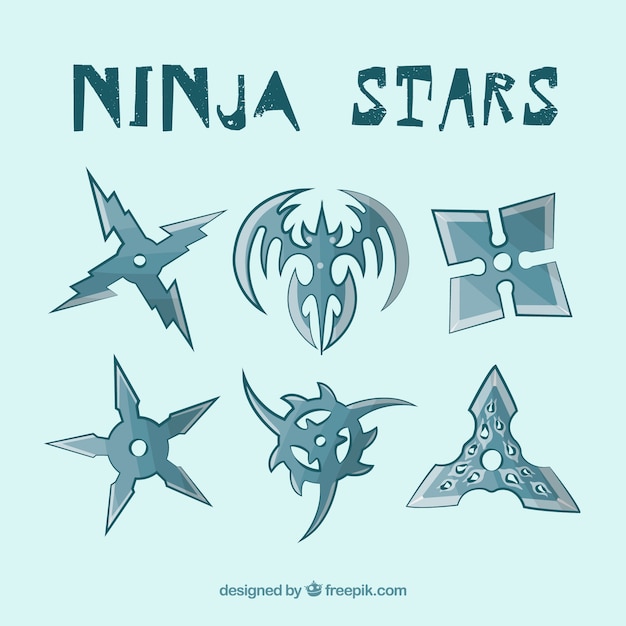 Colección de estrellas de ninja