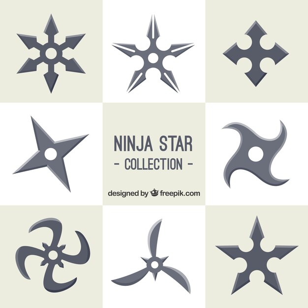 Colección de estrellas de ninja