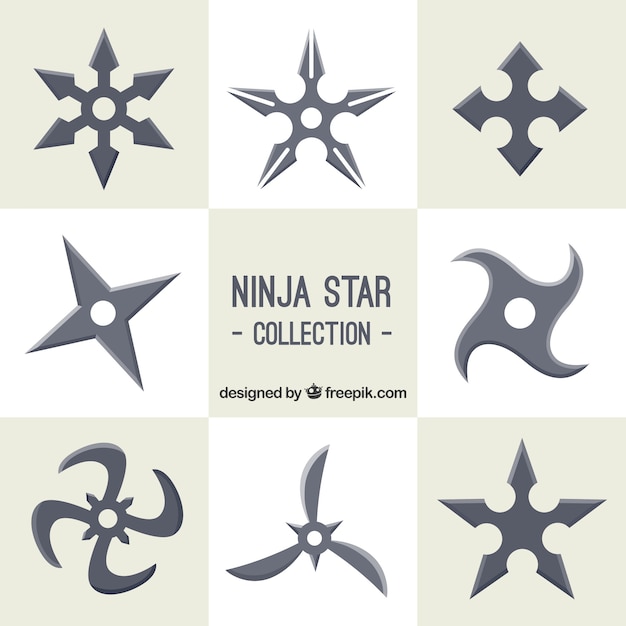 Colección de estrellas de ninja
