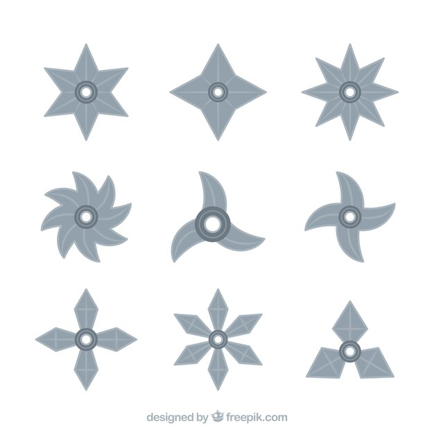 Colección de estrellas de ninja