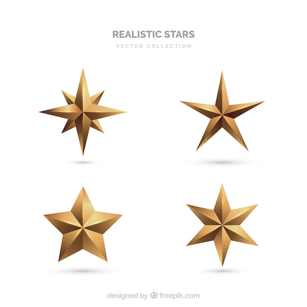 Colección de estrellas realistas