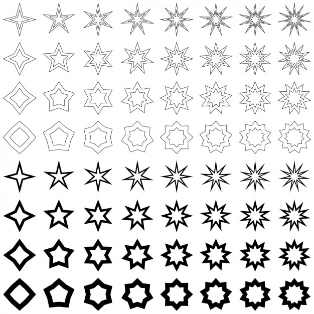 Vector gratuito colección de estrellas