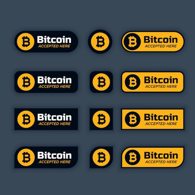 Colección de etiquetas de bitcoin