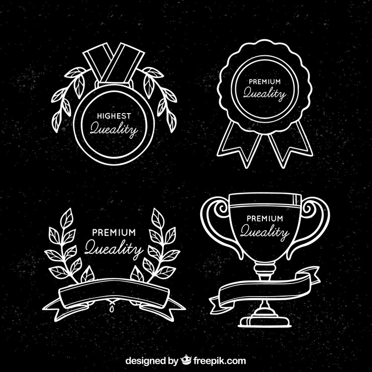 Vector gratuito colección de etiquetas de certificado