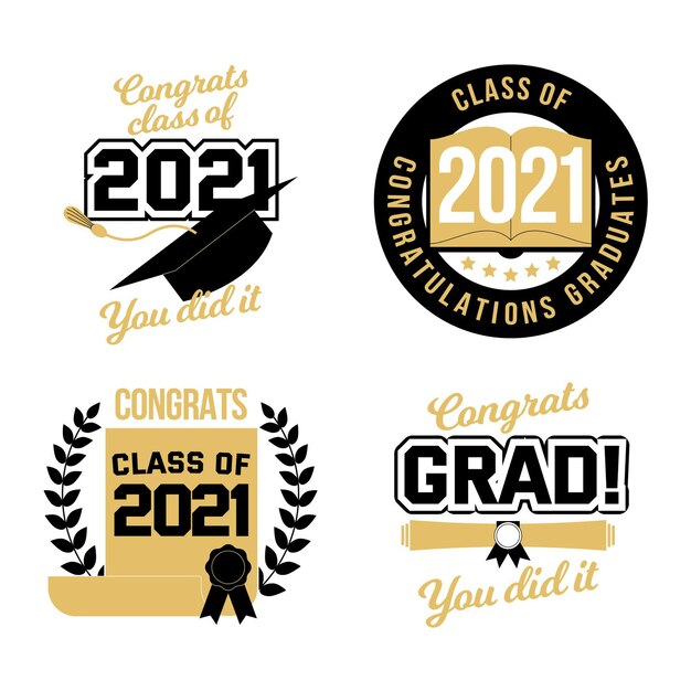 Colección de etiquetas de clase plana 2021