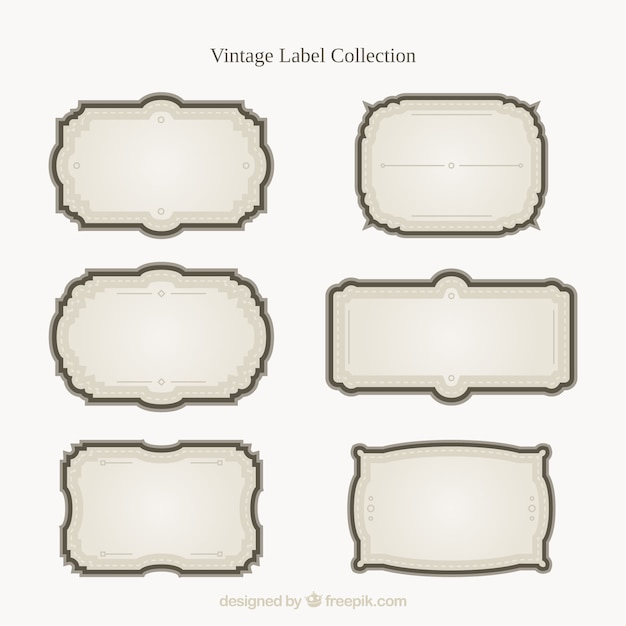 Colección de etiquetas con estilo vintage