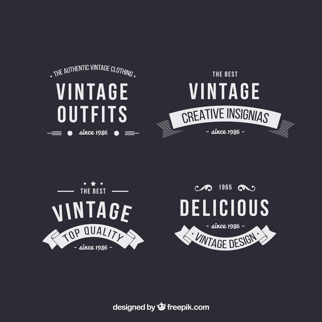 Colección de etiquetas con estilo vintage