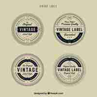 Vector gratuito colección de etiquetas con estilo vintage