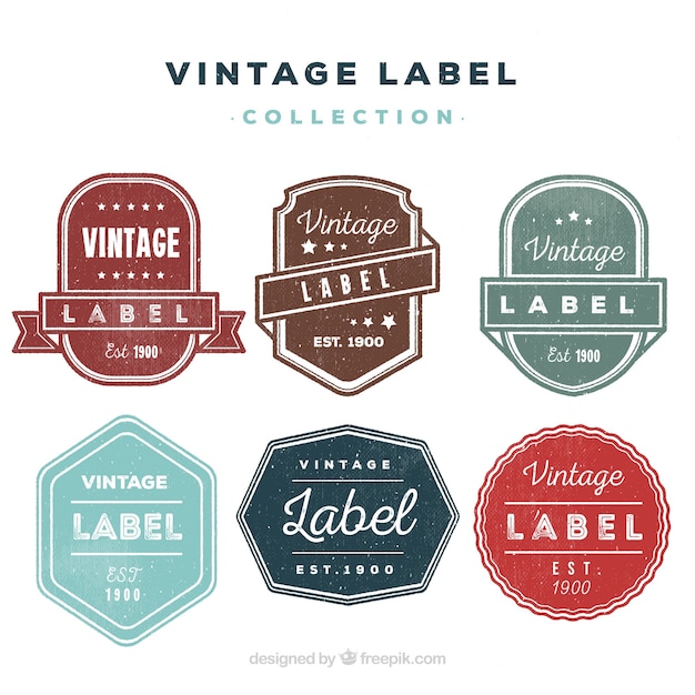 Colección de etiquetas en estilo vintage