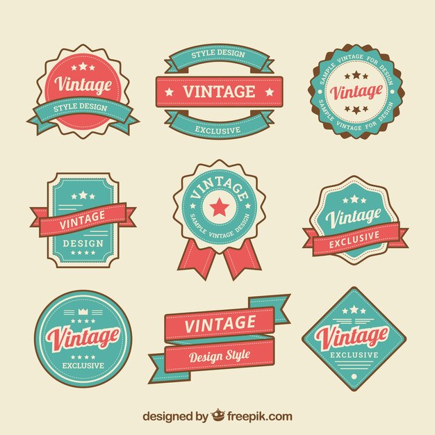 Colección de etiquetas en estilo vintage