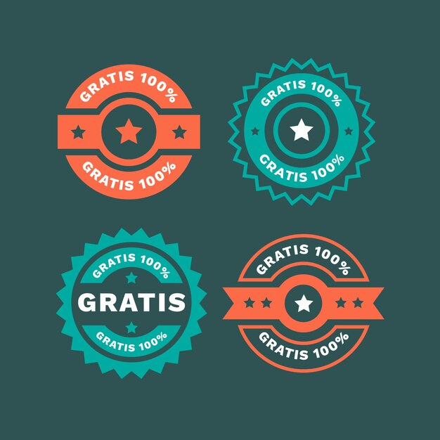 Colección de etiquetas gratis dibujadas a mano