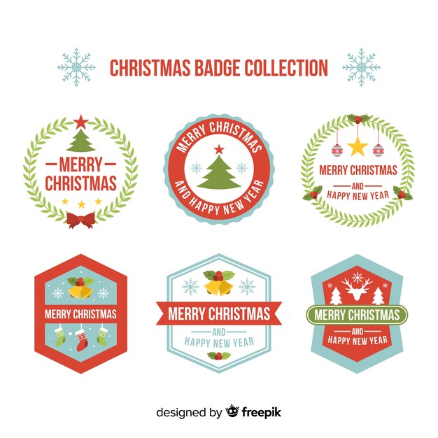 Colección de etiquetas de navidad