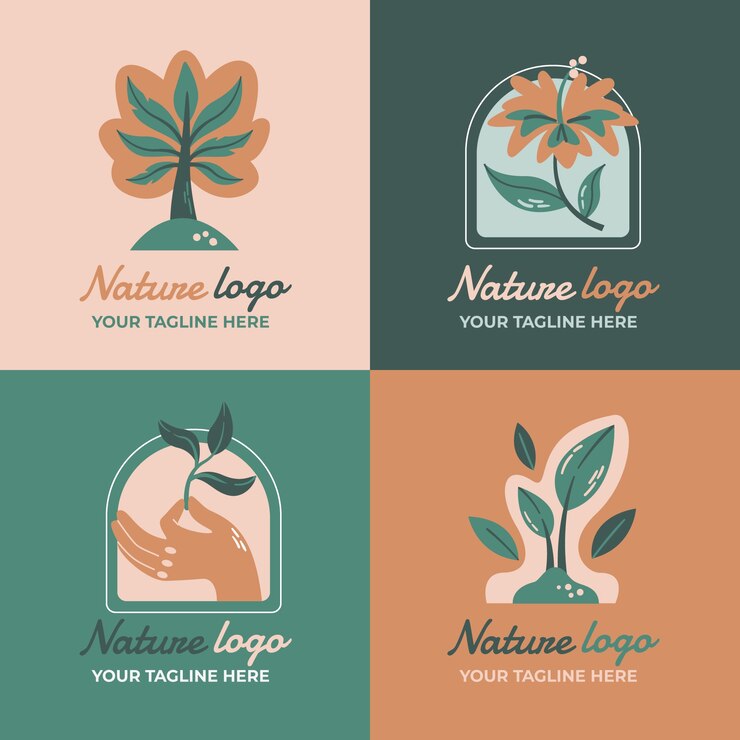Vector gratuito colección de etiquetas de paleta de colores apagados
