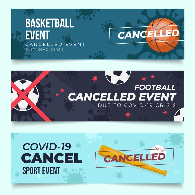 Colección de eventos deportivos cancelados - pancartas