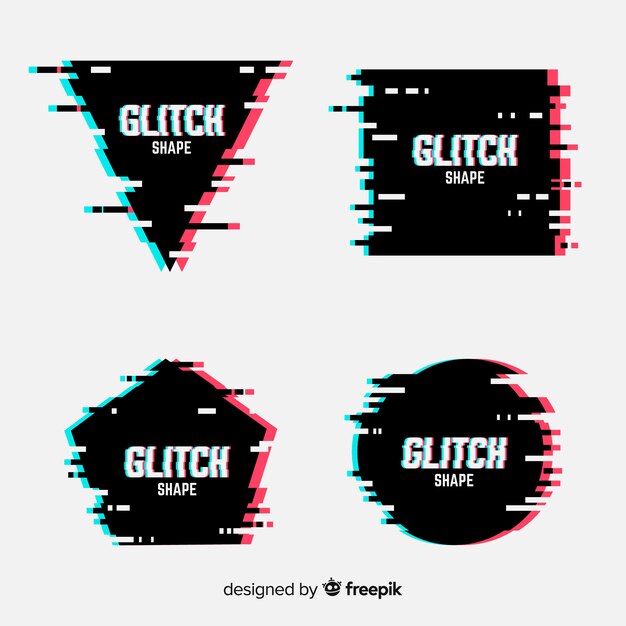 Colección de figuras geométricas con distorsión