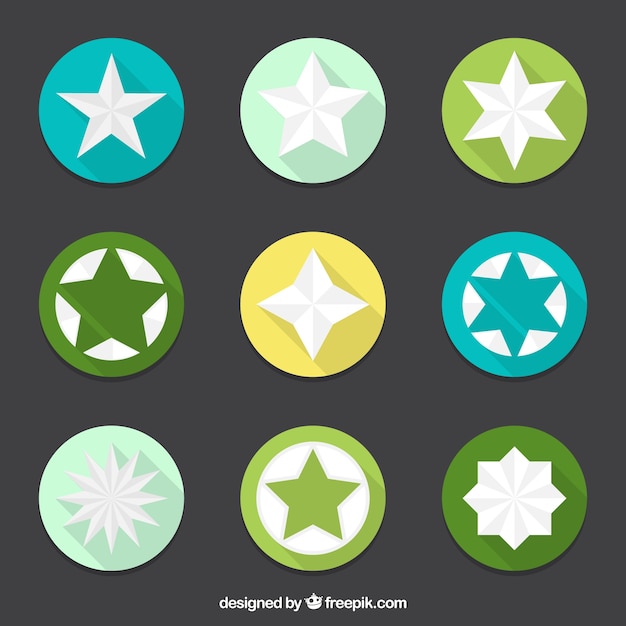 Colección flat de estrellas