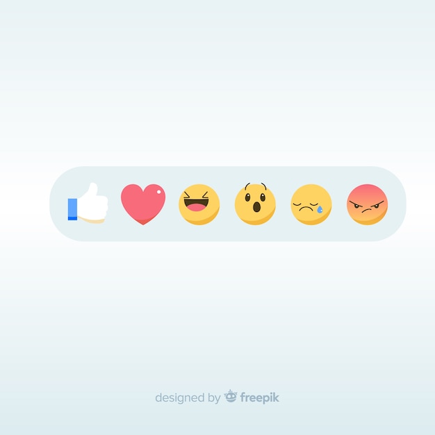 Colección flat de reacciones de emoticonos