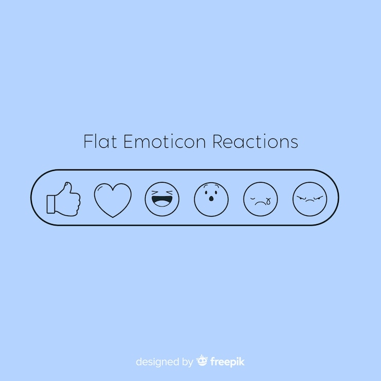 Vector gratuito colección flat de reacciones de emoticonos