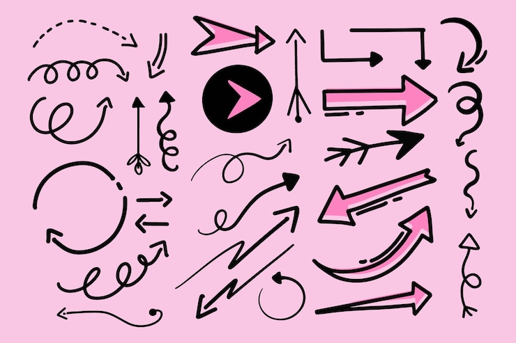 Vector gratuito colección de flechas dibujadas a mano
