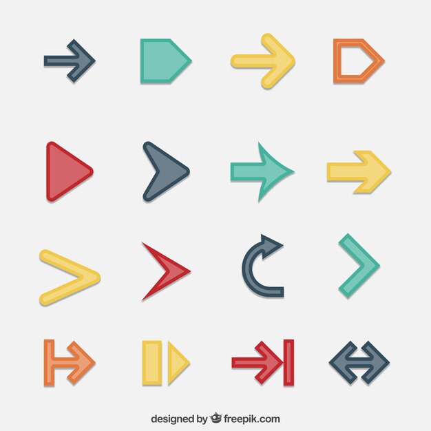 Colección de flechas infográficas