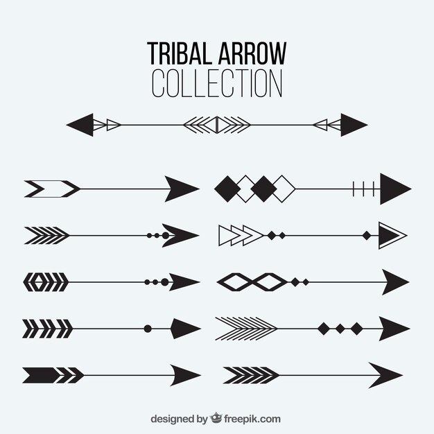 Colección de flechas tribales