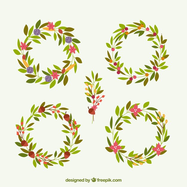 Colección floral guirnalda