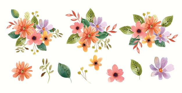 una colección de flores de la colección por persona