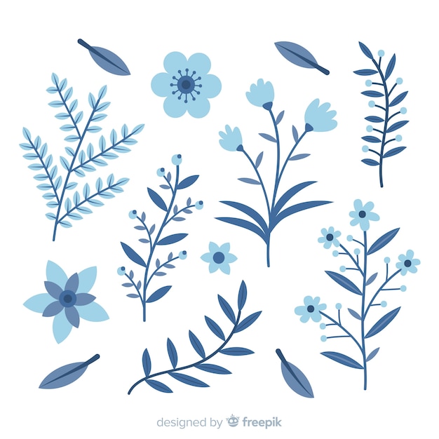 Vector gratuito colección de flores de invierno