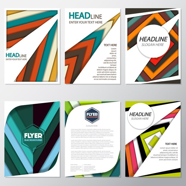 Colección de flyers modernos